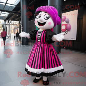 Magenta Mime maskot kostume...
