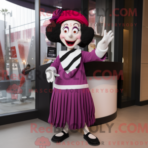 Magenta Mime Maskottchen...