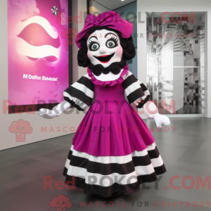 Magenta Mime maskot kostume...