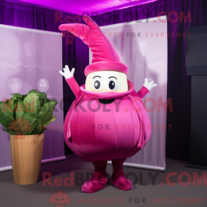 Magenta Turnip mascot...