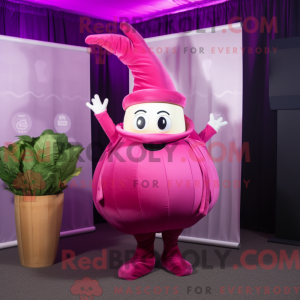 Magenta Turnip Maskottchen...