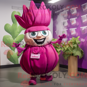 Magenta Turnip Maskottchen...