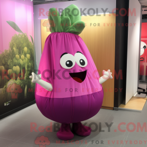 Magenta Turnip Maskottchen...