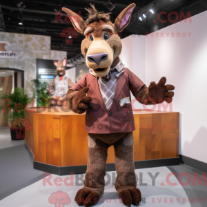 Brun æsel maskot kostume...