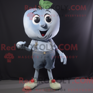 Sølv æble maskot kostume...