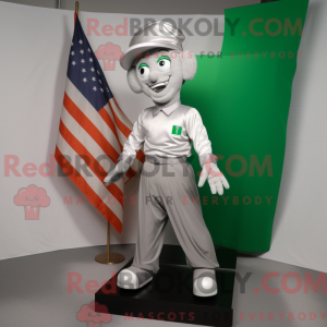 Silver Irish Flag mascot...