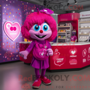 Magenta Heart maskot...