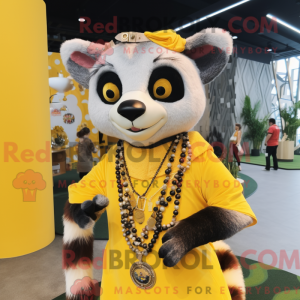 Yellow Civet mascot costume...