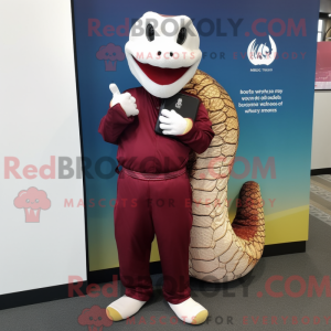 Maroon Python mascot...