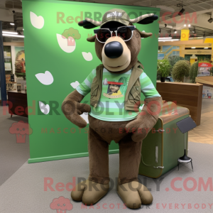 Olive Moose maskot kostume...