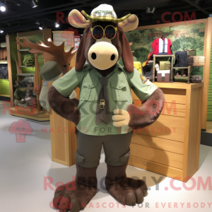 Olive Moose mascot costume...