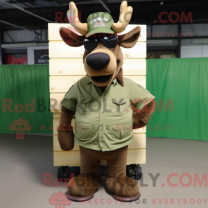 Olive Moose mascot costume...
