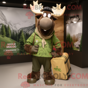 Olive Moose mascot costume...
