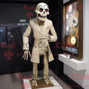 Beige Undead mascot costume...