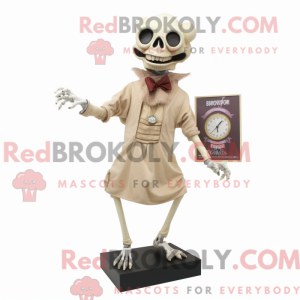 Beige Undead mascot costume...