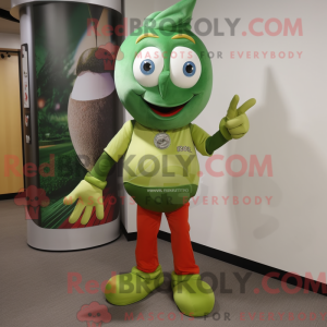 Olive Juggle mascot costume...