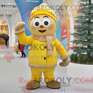 Yellow Ice mascot costume...