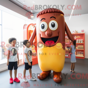 Rust Hot Dog mascot costume...