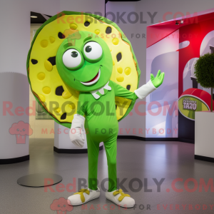 Lime Green Pizza maskot...