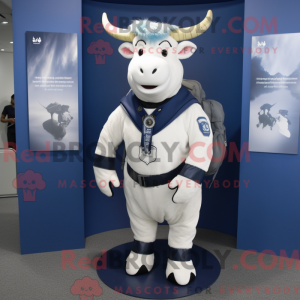 Marine Zebu-mascottekostuum...