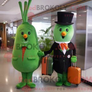 Grøn gulerod maskot kostume...