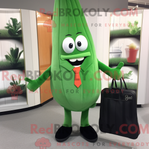 Green Carrot mascot costume...