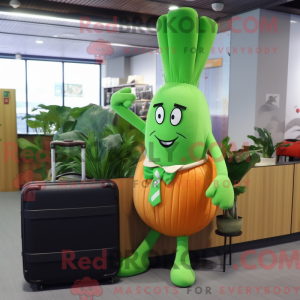 Grøn gulerod maskot kostume...