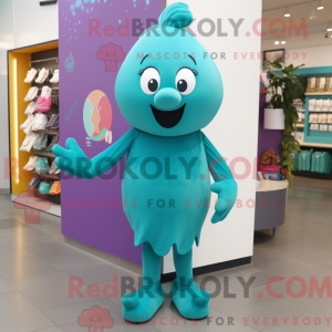 Teal Plum Maskottchen...