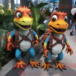 Rust Lizard maskot kostume...