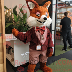 Maroon Fox Maskottchen...