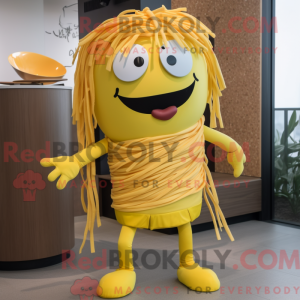 Gul Ramen-maskotdraktfigure...
