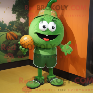 Forest Green Pumpkin mascot...