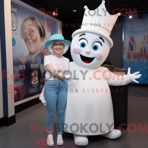 White Queen mascot costume...