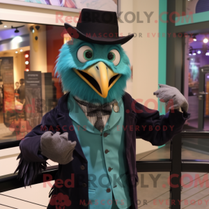 Teal Crow Maskottchen...