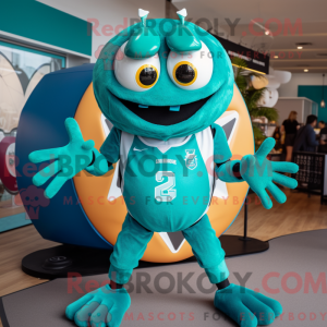 Teal Crab Cakes mascot...