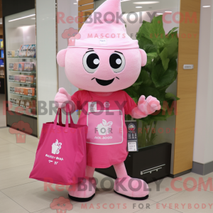 Pink Spinach mascot costume...