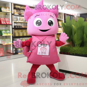 Rosa spinatmaskotdraktfigur...