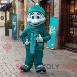 Teal Irish Flag mascot...