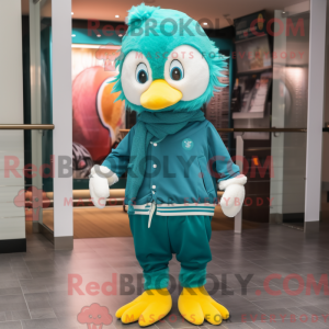 Teal Irish Flag mascot...