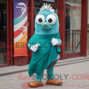 Teal Irish Flag mascot...