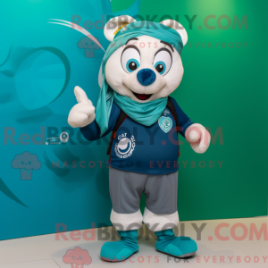 Teal Irish Flag mascot...
