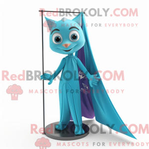 Cyan Trapeze Artist maskot...