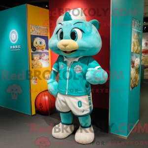 Cyan Dim Sum mascot costume...