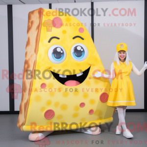 Yellow Pizza Slice mascot...