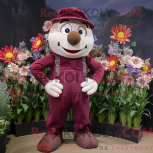 Maroon Bouquet Of Flowers...