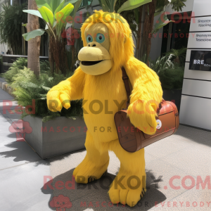 Citrongul Orangutang maskot...