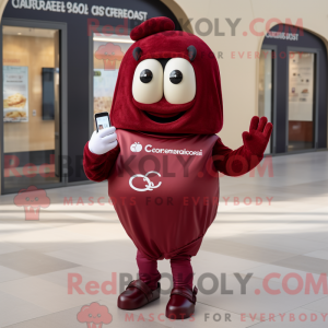 Maroon Croissant mascot...