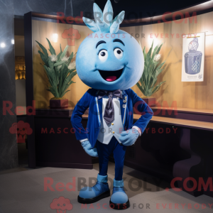 Blue Turnip mascot costume...