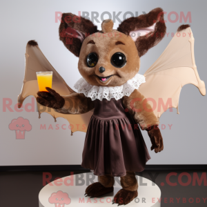 Brown Bat mascot costume...