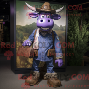 Postava maskota Purple Beef...